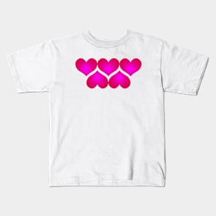 Hearts, Hearts, Hearts - In the Pink Kids T-Shirt